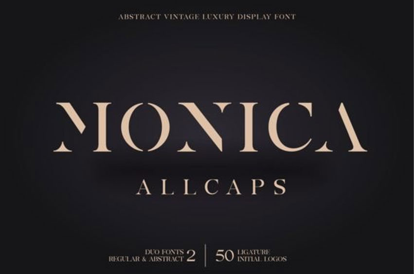 Monica Allcaps Font