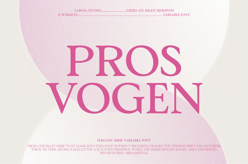 Pros Vogen Font